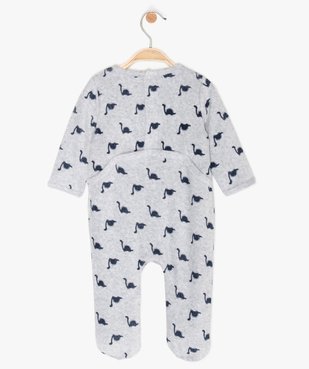 Pyjama bébé garçon en velours à motifs dinosaures vue3 - GEMO C4G BEBE - GEMO