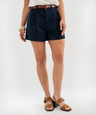 Short ample à pinces avec ceinture femme - LuluCastagnette vue1 - LULUCASTAGNETTE - GEMO