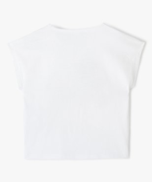 Tee-shirt fille loose à motifs en relief et biais dorés vue4 - GEMO (ENFANT) - GEMO