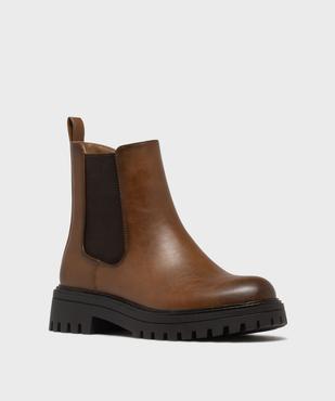 Boots crantés avec élastique latéral femme - 5 Miles vue4 - 5 MILES - GEMO