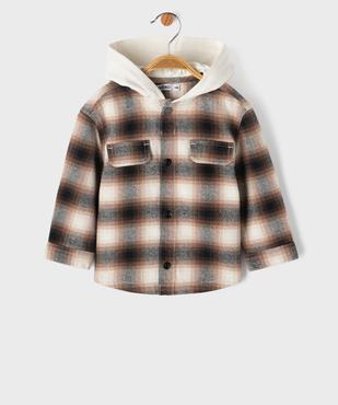 Sur-chemise à carreau à capuche bébé garçon vue2 - GEMO(BEBE DEBT) - GEMO