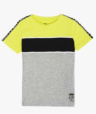 Tee-shirt garçon tricolore spécial sport vue1 - GEMO (ENFANT) - GEMO