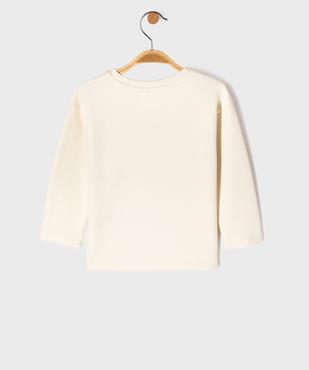 Tee-shirt manches longues en maille texturée bébé garçon vue3 - GEMO 4G BEBE - GEMO