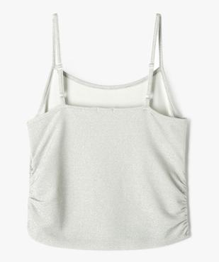 Débardeur à fines bretelles en maille pailletée fille vue3 - GEMO (JUNIOR) - GEMO