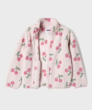 Sweat zippé à col montant en sherpa fille vue2 - GEMO (ENFANT) - GEMO
