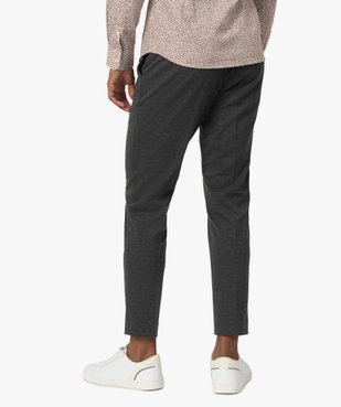 Pantalon homme en maille extensible avec taille ajustable vue3 - GEMO (HOMME) - GEMO