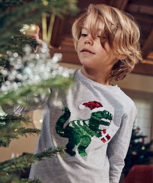 Tee-shirt garçon avec motif Noël en sequins réversibles vue1 - GEMO (ENFANT) - GEMO