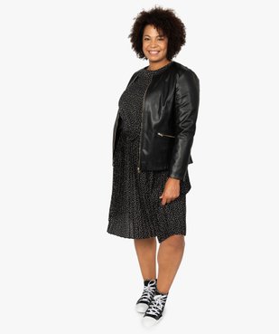 Veste femme col rond et fermeture zippée vue5 - GEMO (G TAILLE) - GEMO
