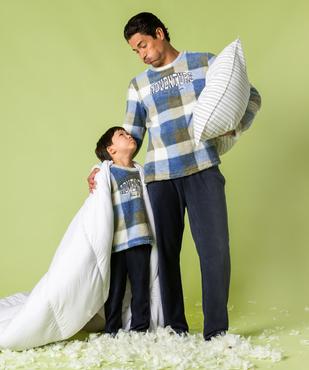 Pyjama à carreaux maille peluche homme vue3 - GEMO(HOMWR HOM) - GEMO