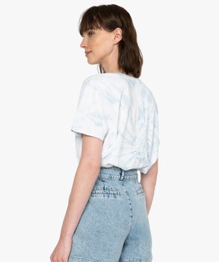 Tee-shirt femme à manches courtes oversize vue3 - GEMO(FEMME PAP) - GEMO