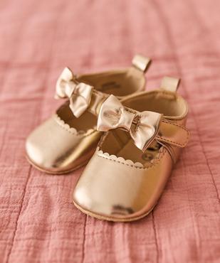 Chaussons de naissance babies métallisées bébé fille - LuluCastagnette vue1 - LULU CASTAGNETTE GEMO FOR GOOD - GEMO