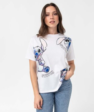 Tee-shirt femme avec motifs Stitch - Disney vue1 - DISNEY - GEMO
