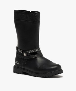Bottes fille unies à brides fantaisie - LuluCastagnette vue2 - LULU CASTAGNETT - GEMO