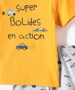 Pyjashort garçon bicolore avec motifs voitures vue2 - GEMO (ENFANT) - GEMO