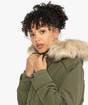 Parka femme matelassée avec capuche à bords amovibles vue2 - Nikesneakers(FEMME PAP) - Nikesneakers