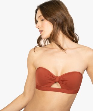 Haut de maillot de bain femme forme bandeau à armatures vue2 - GEMO (PLAGE) - GEMO