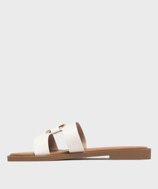 Mules plates avec bijou sur le dessus femme - Follow Me vue3 - FOLLOW ME - GEMO