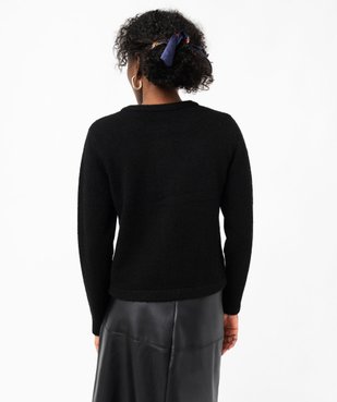 Gilet à col rond avec boutons fantaisie femme vue3 - GEMO(FEMME PAP) - GEMO