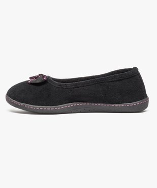 Chaussons ballerines avec noeud sur le dessus - Isotoner vue3 - ISOTONER - GEMO