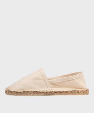 Espadrilles en coton et semelle corde femme vue3 - GEMO (PLAGE) - GEMO