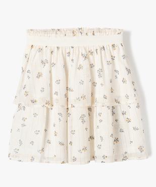 Jupe en voile à motifs fleuris à volant fille vue1 - GEMO (ENFANT) - GEMO