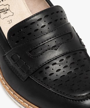 Mocassins femme unis à semelle crantée vue6 - GEMO C4G FEMME - GEMO