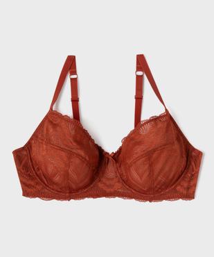Soutien-gorge emboitant en dentelle bonnets souples grande taille vue1 - GEMO(HOMWR FEM) - GEMO