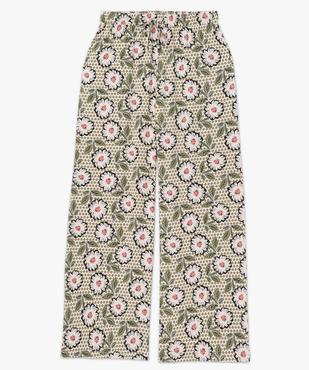 Bas de pyjama large imprimé en viscose femme vue4 - GEMO 4G FEMME - GEMO