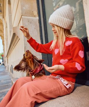 Pull douillet à motifs all over fille vue1 - GEMO (ENFANT) - GEMO