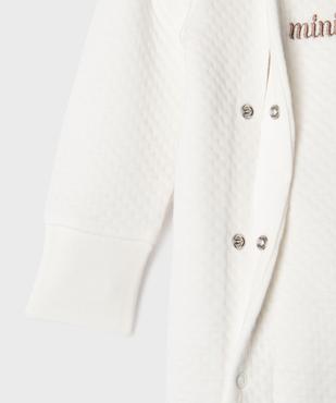 Pyjama dors-bien à ouverture devant avec moufles intégrées bébé vue3 - GEMO(BB COUCHE) - GEMO