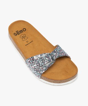 Mules fille à talon plat et large bride à boucle vue5 - GEMO (ENFANT) - GEMO