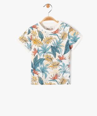 Tee-shirt manches courtes imprimé feuillage bébé garçon vue1 - GEMO(BEBE DEBT) - GEMO