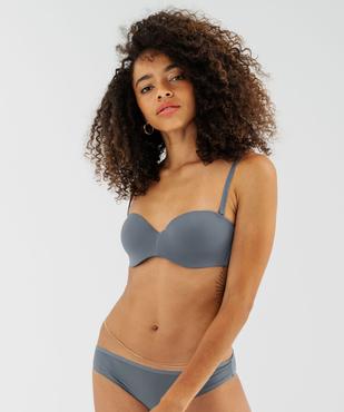  Soutien-gorge bandeau en microfibre avec bretelles muti-positions vue4 - GEMO 4G FEMME - GEMO