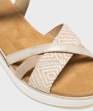 Sandales à talon compensé et brides multimatières femme vue6 - VALENTINA BALDA - GEMO