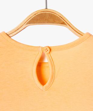 Tee-shirt manches courtes volantées en broderie bébé fille vue3 - GEMO(BEBE DEBT) - GEMO