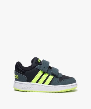 Baskets bébé garçon avec bandes fluo – Adidas Hoop 2.0 vue1 - ADIDAS - GEMO