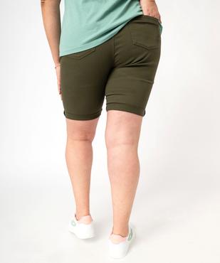 Bermuda à revers en coton stretch femme grande taille vue3 - GEMO 4G GT - GEMO