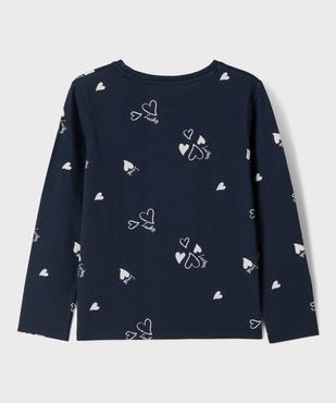 Tee-shirt manches longues imprimé fille vue3 - GEMO 4G FILLE - GEMO
