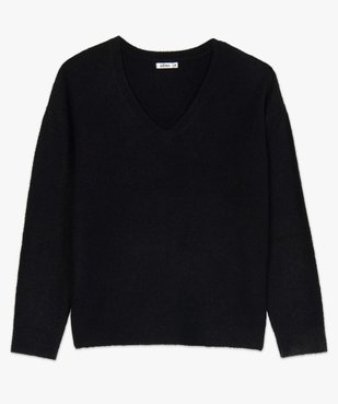 Pull femme col V en maille ultra douce vue4 - GEMO(FEMME PAP) - GEMO
