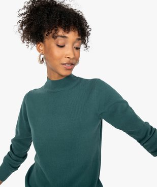 Pull femme col montant coloris uni vue1 - GEMO (MAILLE) - GEMO