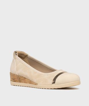 Ballerines confort métallisées avec talon compensé femme vue2 - G'FLEX - GEMO