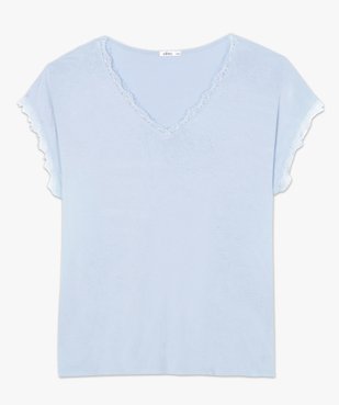 Tee-shirt femme sans manches avec finitions dentelle vue4 - GEMO (G TAILLE) - GEMO