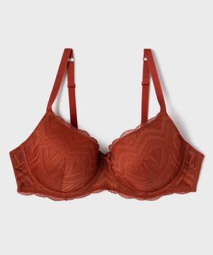 Soutien-gorge emboitant à coques fines en dentelle grande taille vue1 - GEMO(HOMWR FEM) - GEMO