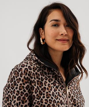 Imperméable réversible et déperlant à capuche femme vue3 - GEMO 4G FEMME - GEMO