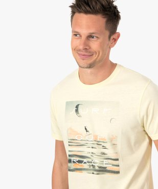 Tee-shirt homme à manches courtes motif surf vue2 - GEMO (HOMME) - GEMO