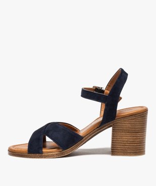 Sandales femme à talon carré coupe spéciale pied large vue3 - Nikesneakers(URBAIN) - Nikesneakers