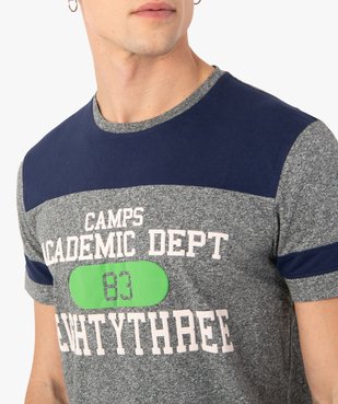 Tee-shirt homme bicolore à manches courtes – Camps United vue2 - CAMPS UNITED - GEMO