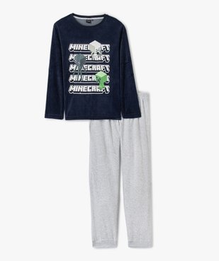 Pyjama garçon bicolore en velours - Minecraft vue1 - MINECRAFT - GEMO