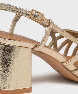 Sandales à talon en matière métallisée femme - Follow Me vue6 - FOLLOW ME - GEMO