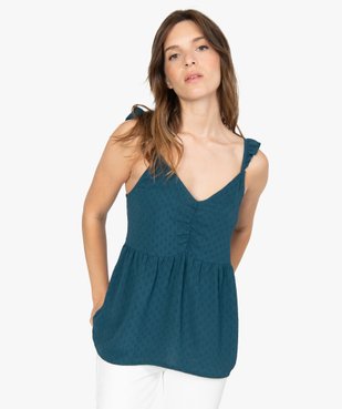 Blouse femme ample à bretelles volantées vue1 - GEMO(FEMME PAP) - GEMO